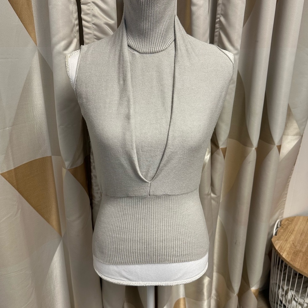 Emporio Armani Light Gray Knit Sweater